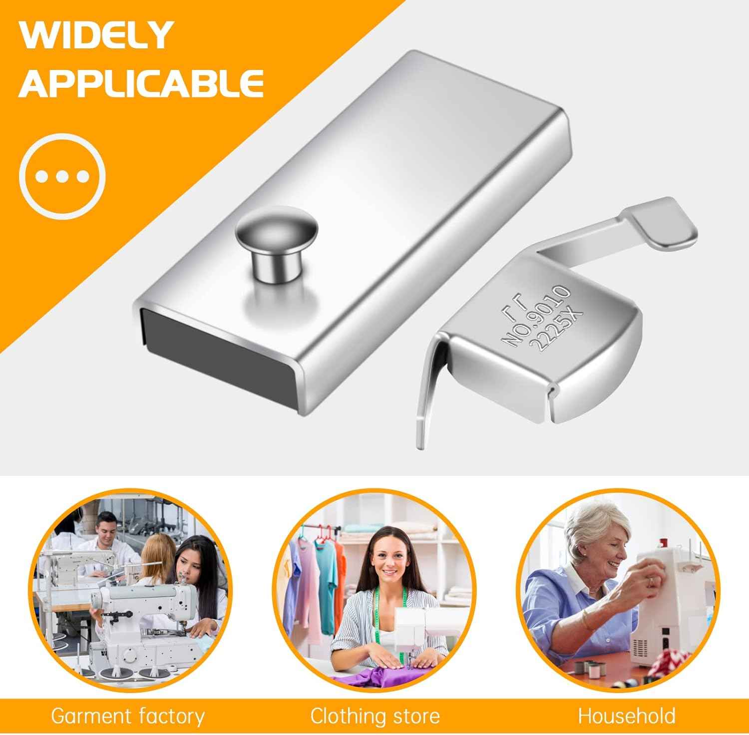 Magnetic seam guide kit: two straight bars and curved guide piece