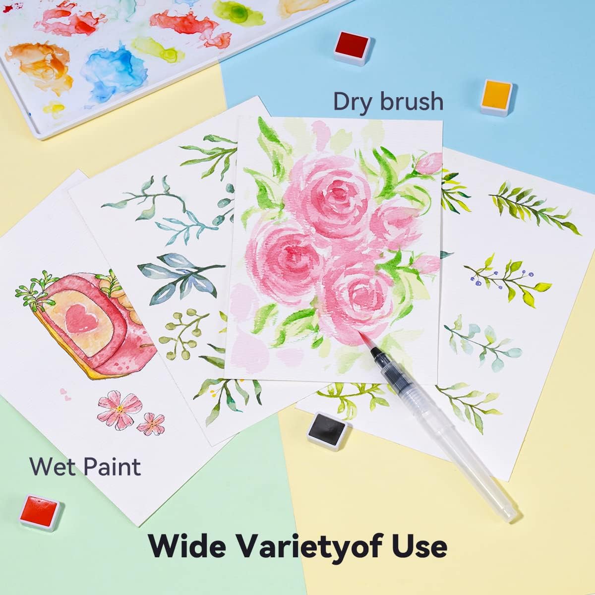 Meiliang Watercolor Paint Set,36 Vivid Colors,with Watercolor Brush