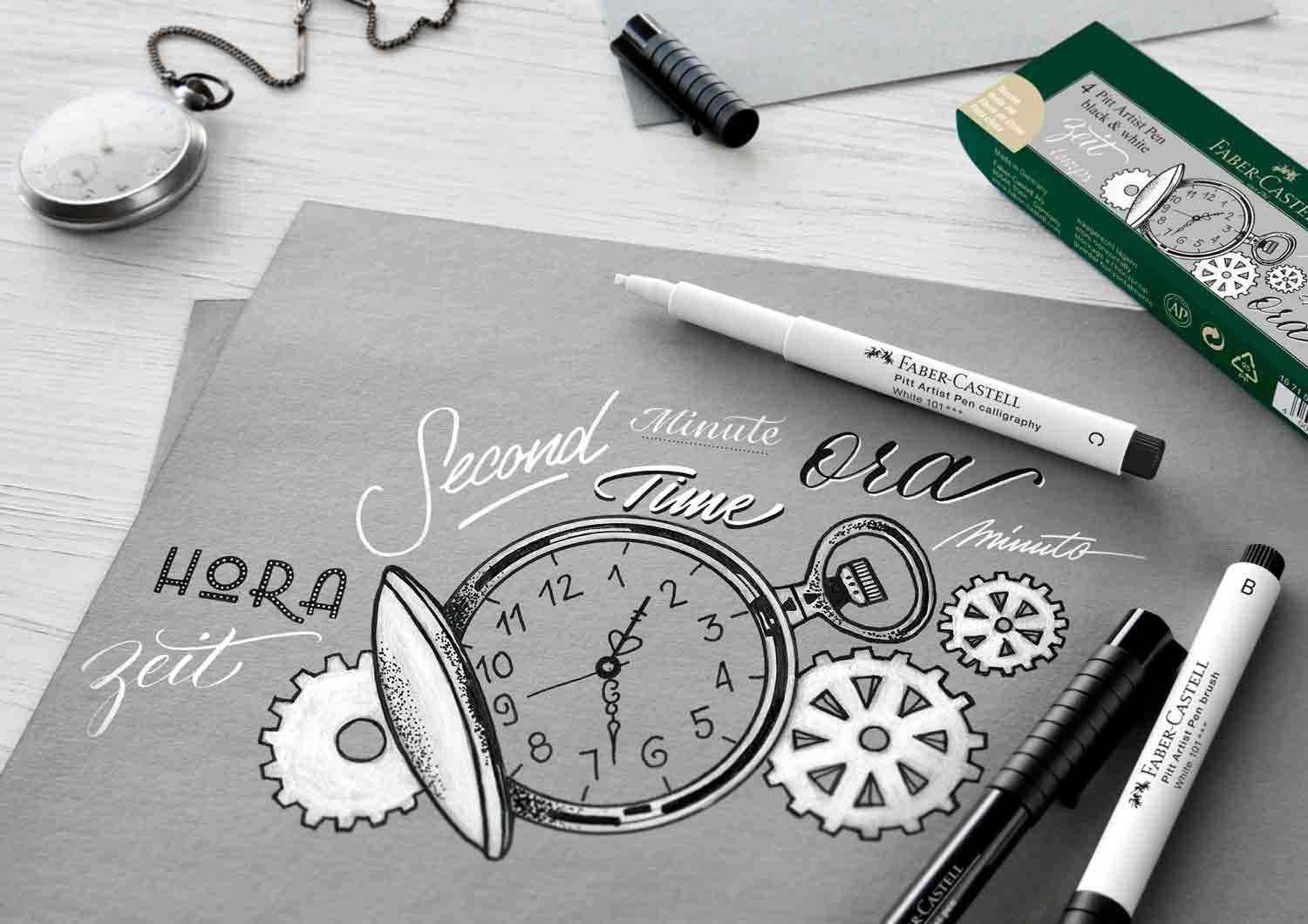 Faber-Castell PITT Artist Pen - Brush - White (101) - 2 Pack