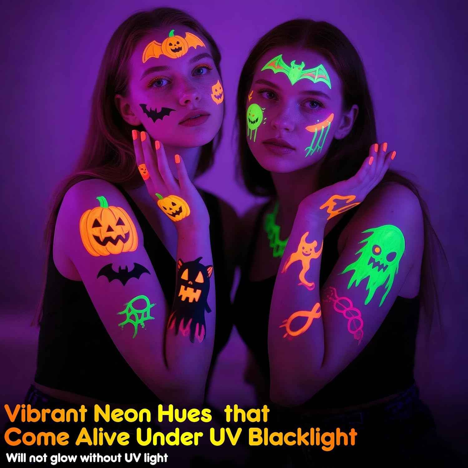 8 Color UV Face Body Paint Marker Pens Glows in the Dark