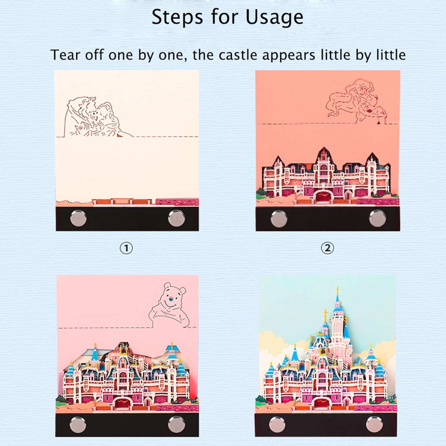 Fairy Tale Castle 3D Sticky Note Paper Memo Pad