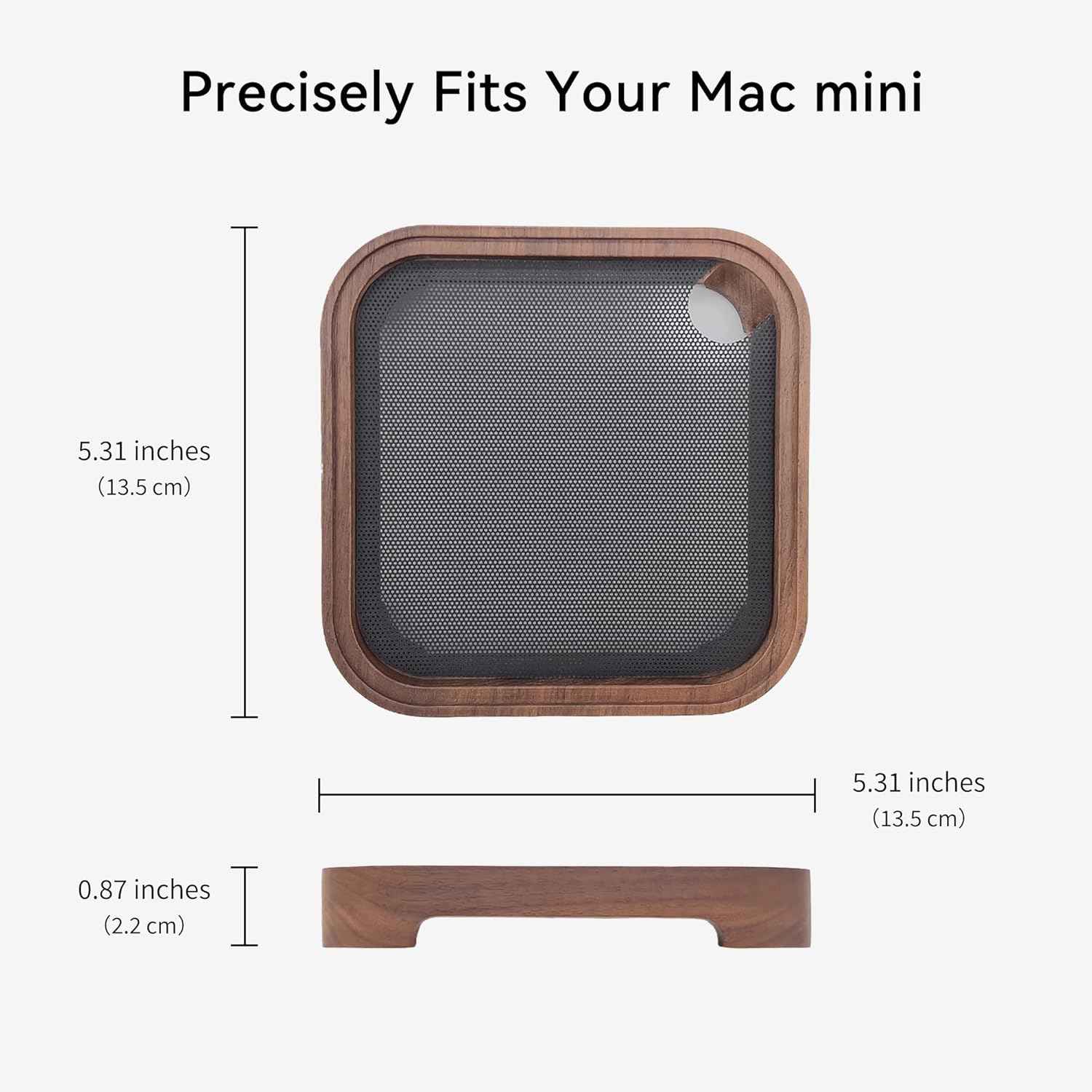 Wooden Cooling Stand for Mac Mini M4 Pro with Dust Filter Mesh