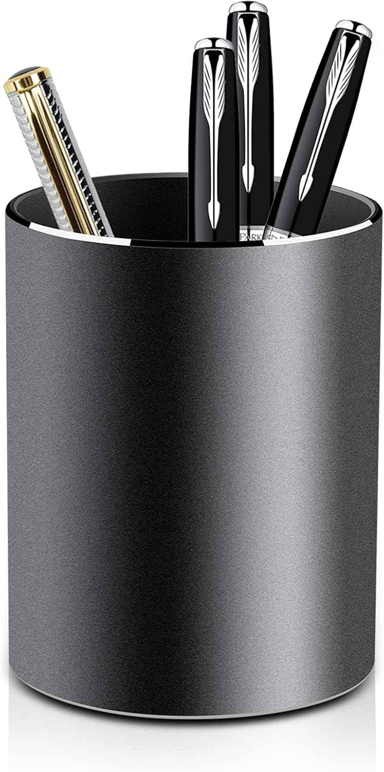 Aluminum Metal Pen Holder Desktop Organizer for Home and Office