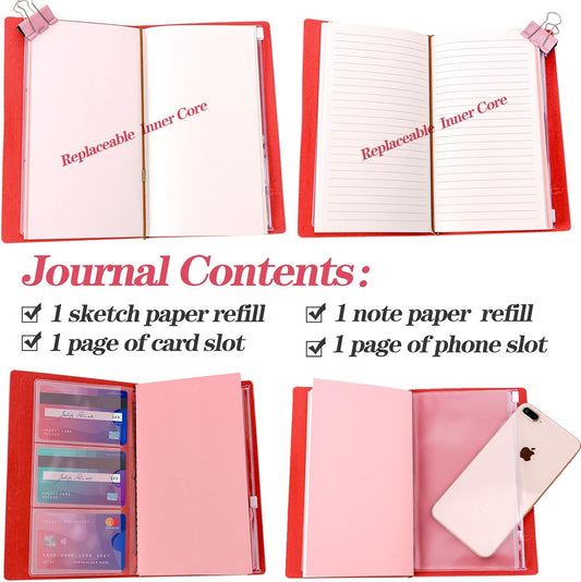 To My Granddaughter’s Gift Pink Leather Journal