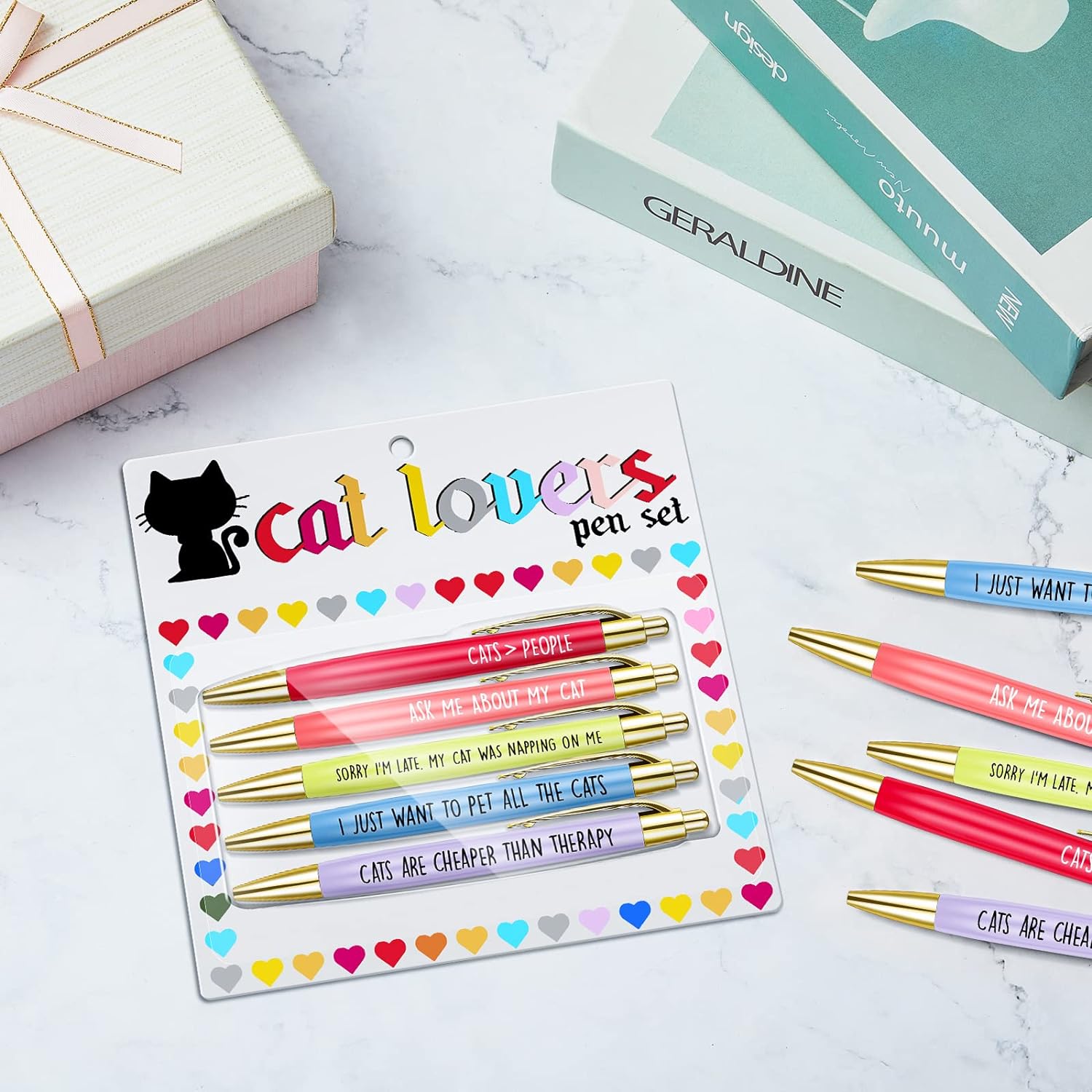 10pcs Cat Lovers Ballpoint Pen Set