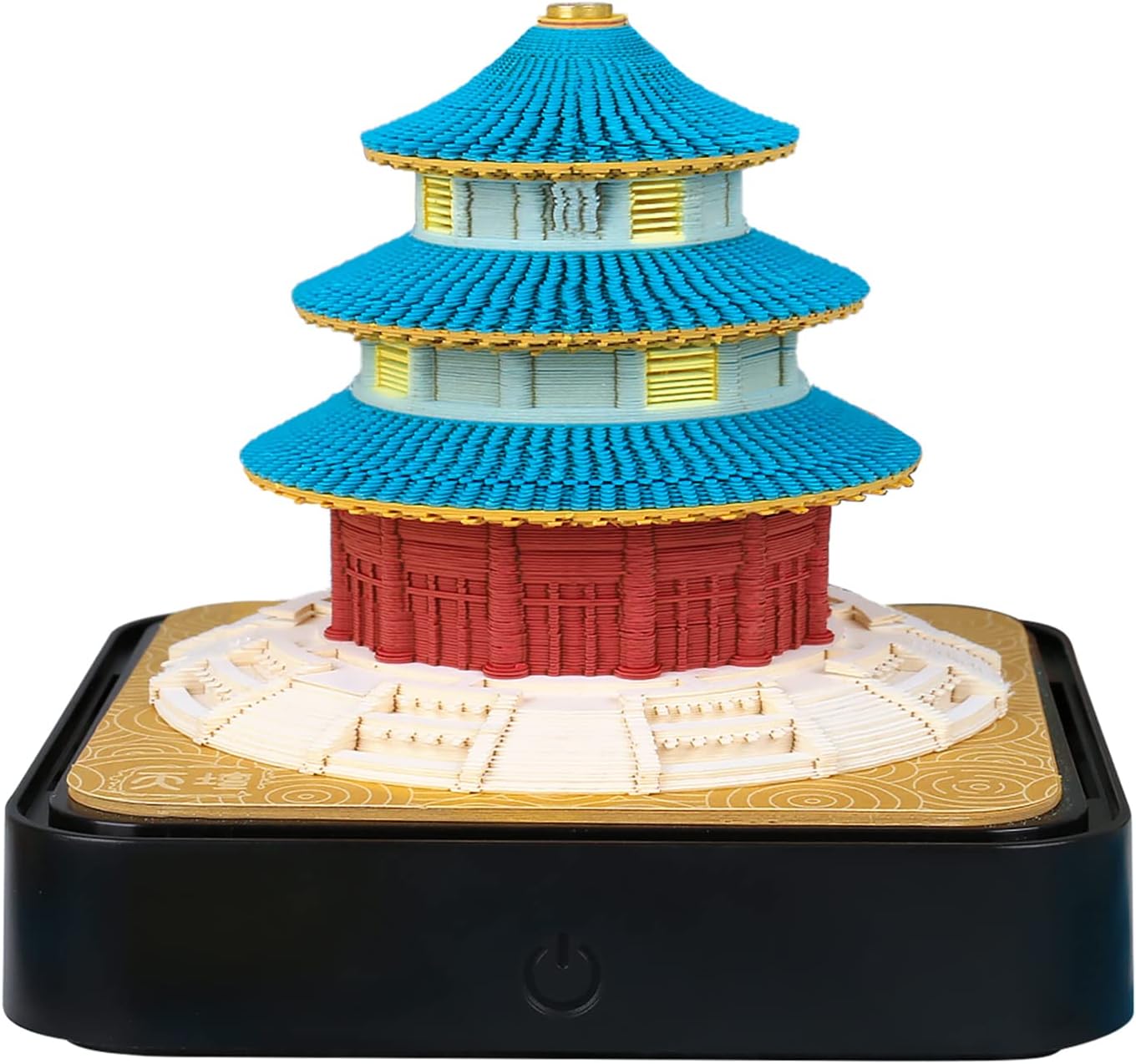 2024 Desk Calendar 3D Memo Pad with Light Temple of Heaven