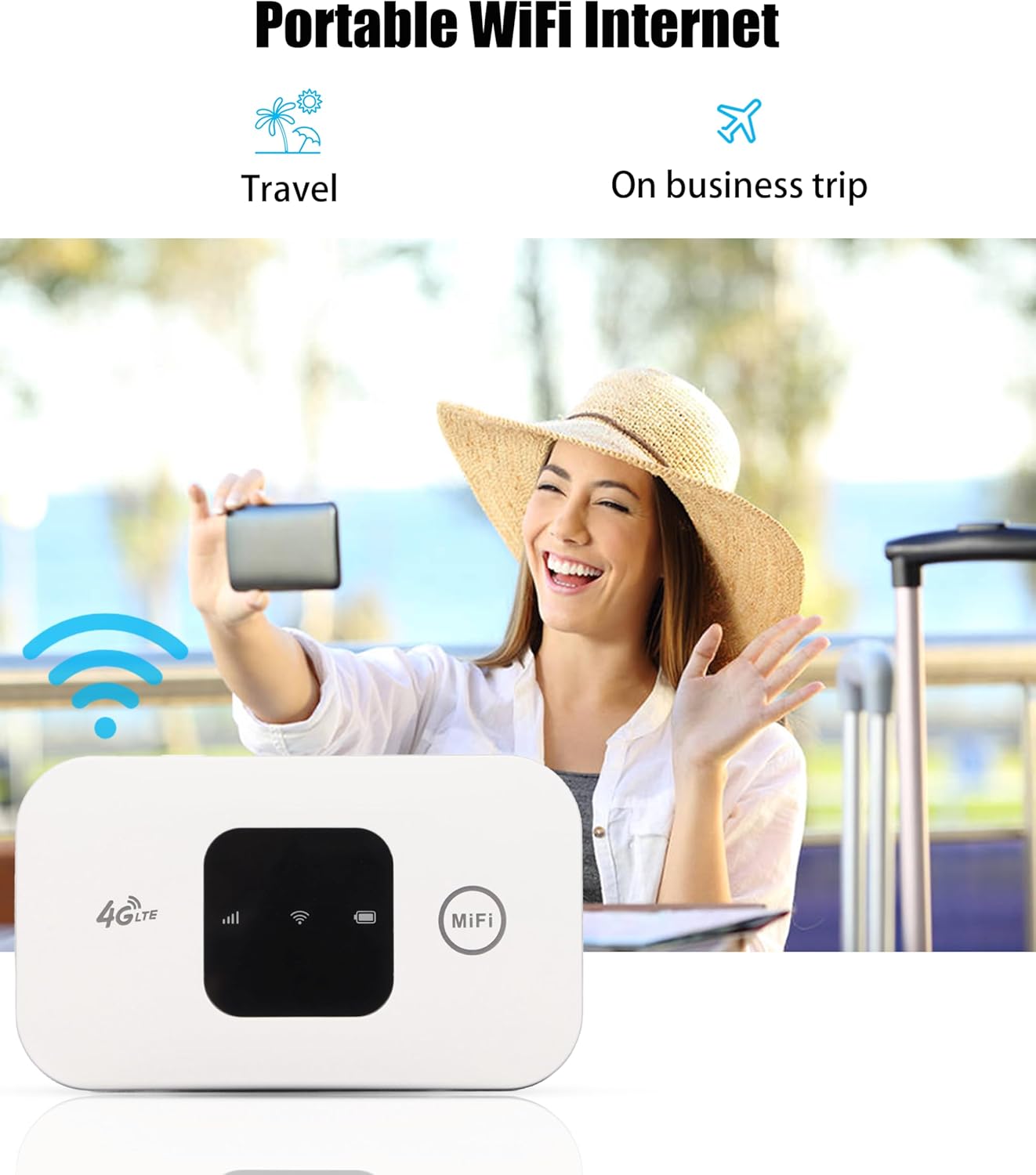 Portable 4G LTE Mobile WiFi Router for Home Office Travel