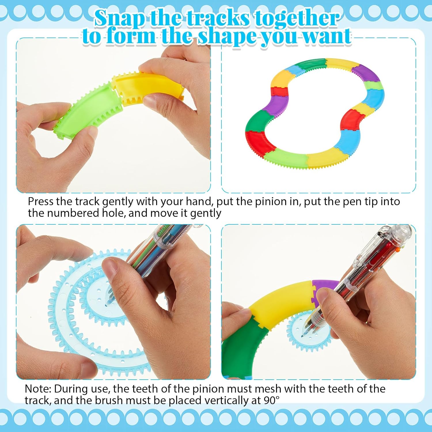 Art Game Drawing Toys Spiral Curve Stencil Set