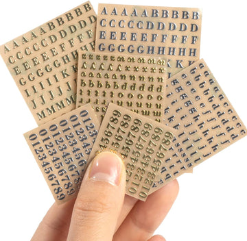 3mm Alphabet Number Stickers Self Adhesive 6 Sheets