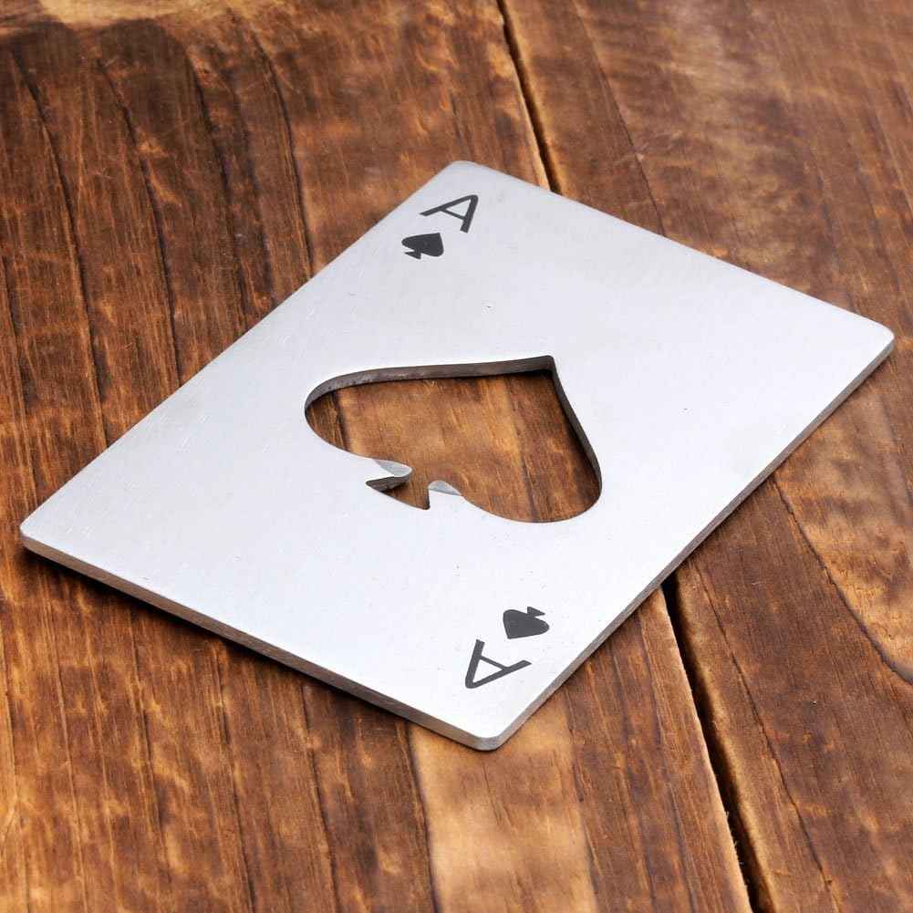 Portable Stainless Steel Bottle Opener Credit Card Size 4 Pack