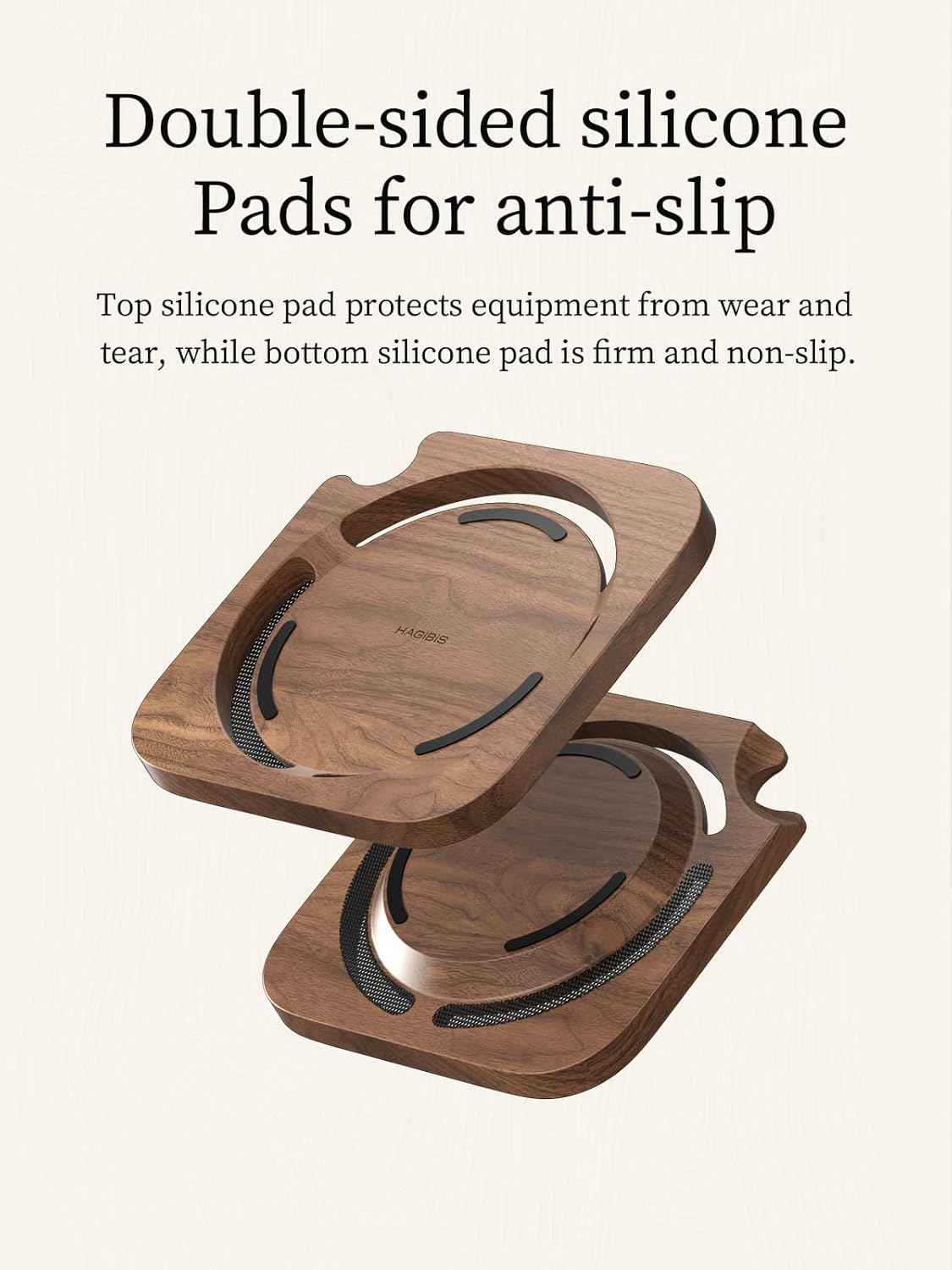 Black Walnut Wooden Desktop Stand for Mac Mini M4 Pro 2024