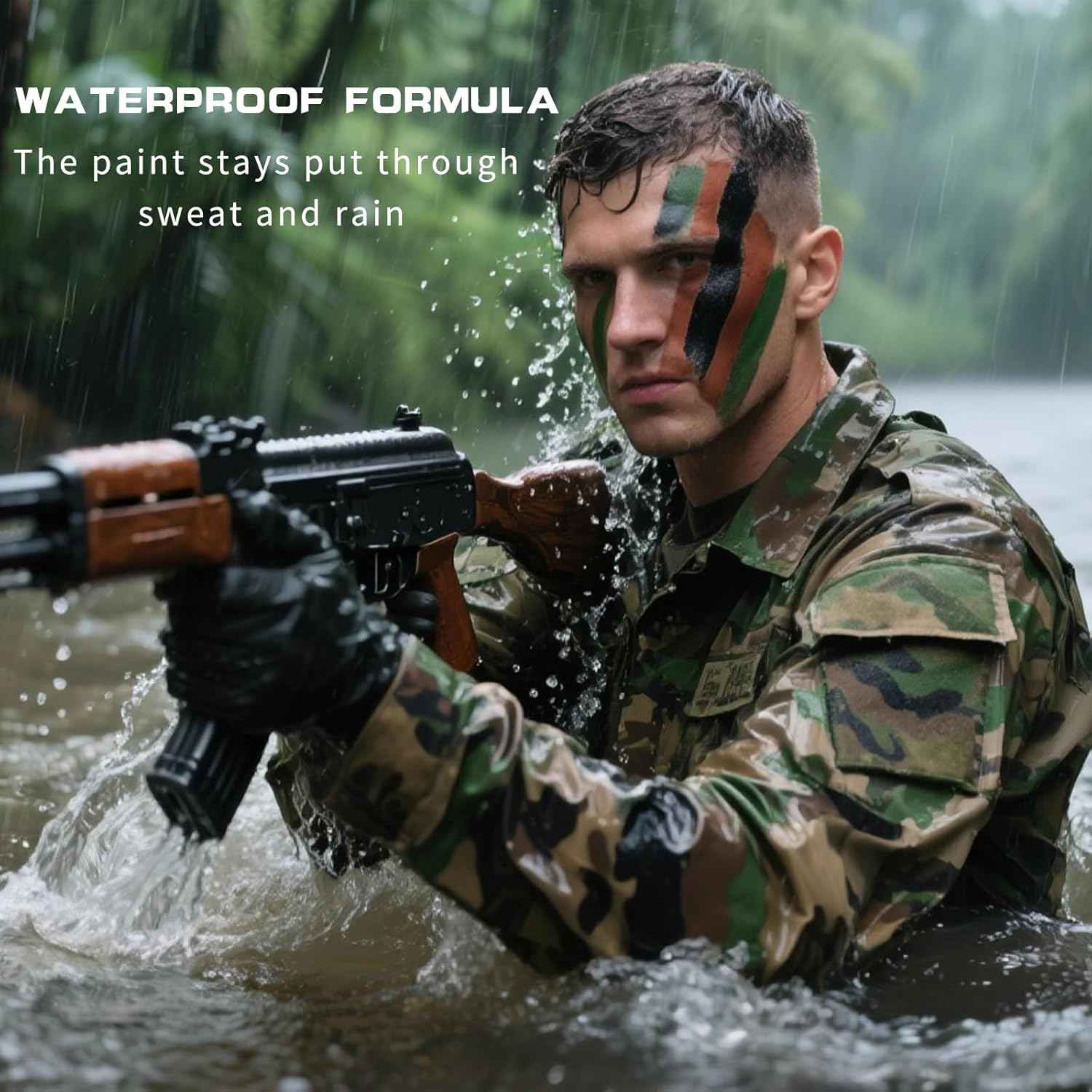 3PCS Camo Face Paint Stick Hunting Army Military