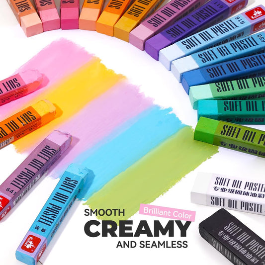 48 Square Oil Pastels for Artists