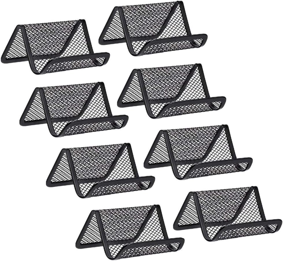 8pcs Business Card Holder Metal Mesh