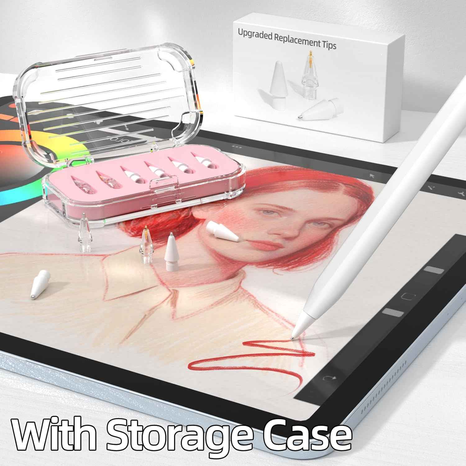 Replacement Tips for Apple Pencil Pro/USB-C/2nd Gen/1st Gen 6 Pack