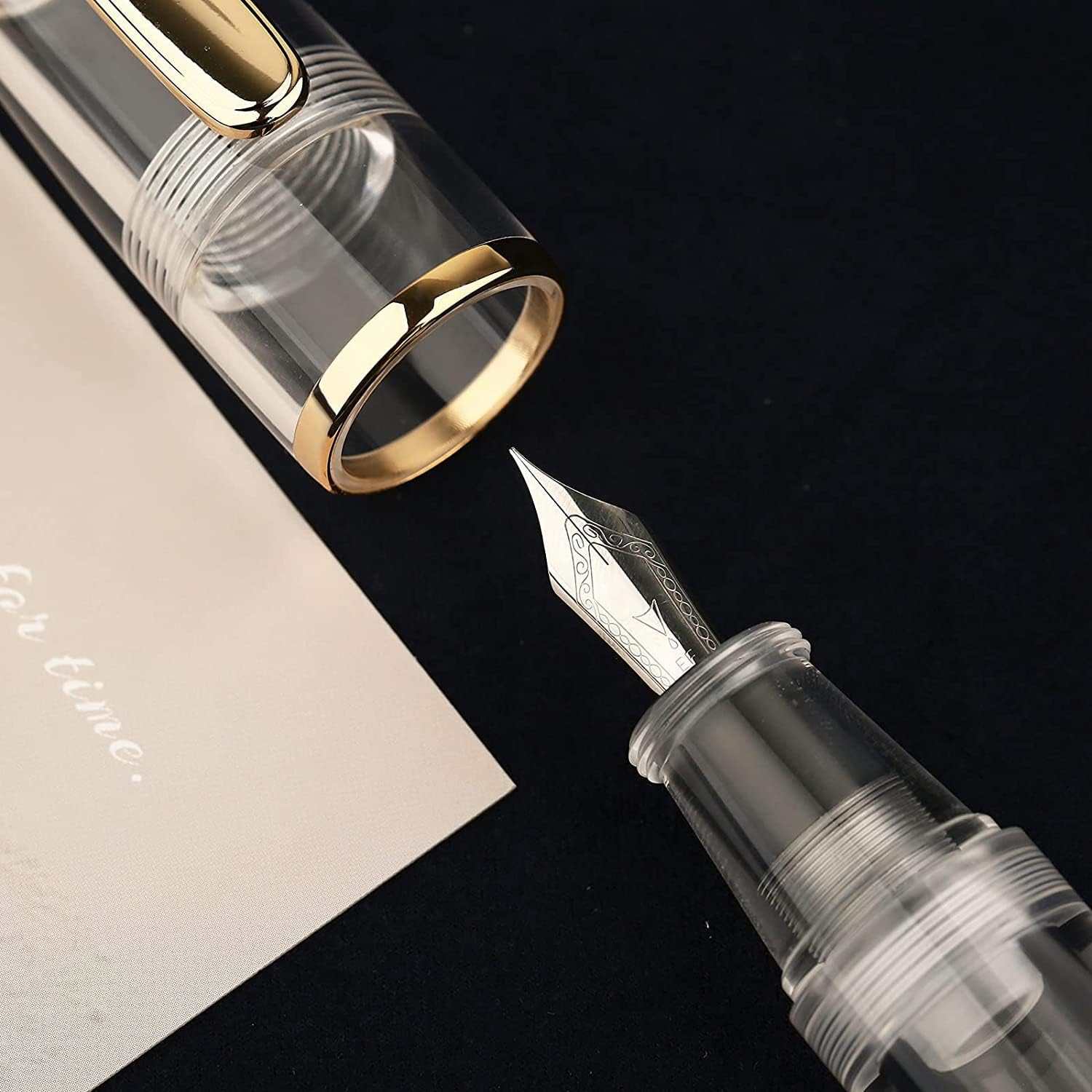 Majohn Q1 Mini Fountain Pen Short Resin Pocket Pen Large Capacity