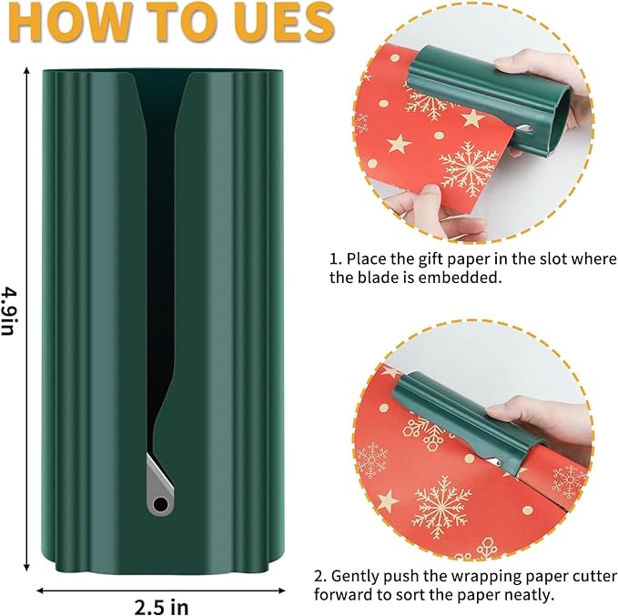 Paper Roll Cutter for Gift Wrapping 2 Pack
