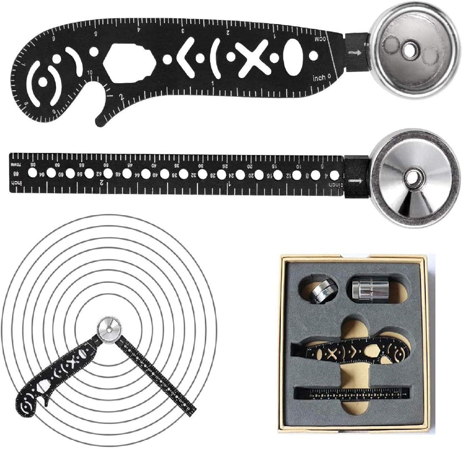 Linux Ruler Drawing Tool Multifunction Scale Ruler Circle Drawing Tool