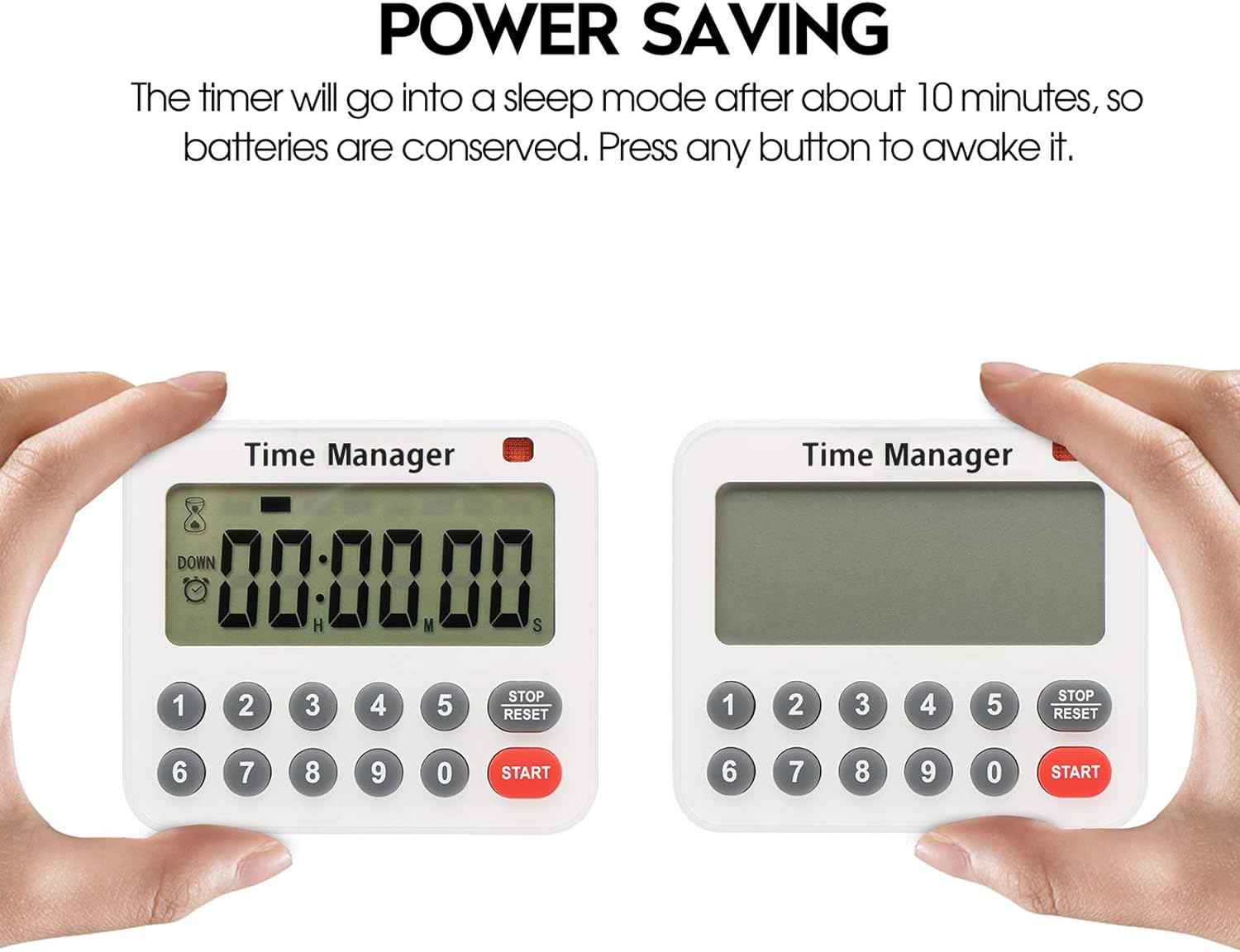 PURSUN Digital Kitchen Timer 10 Key for Cooking,Exercise,Games