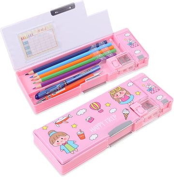 Pop Up Multifunktionell Pennfodral Pennlåda Organizer Happy Trip