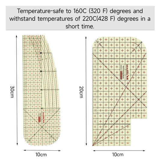 Metric Hot Hem Ironing Ruler for Sewing