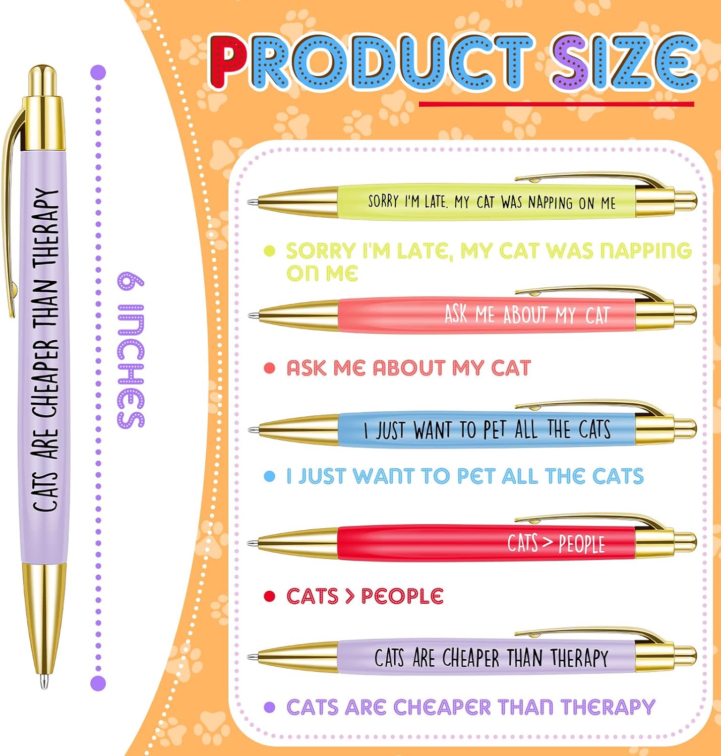 10pcs Cat Lovers Ballpoint Pen Set