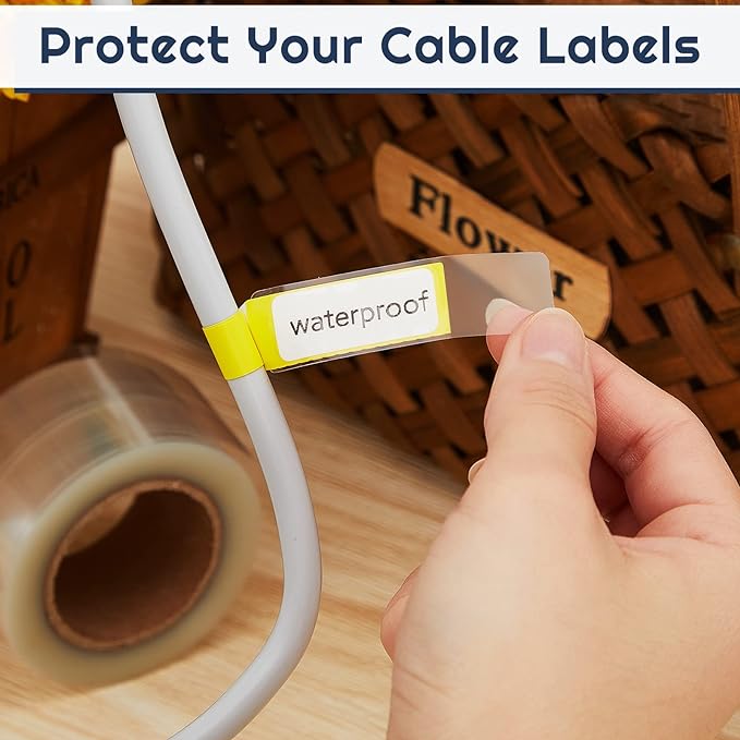500pcs Clear Waterproof Protector Labels 55 x 15mm