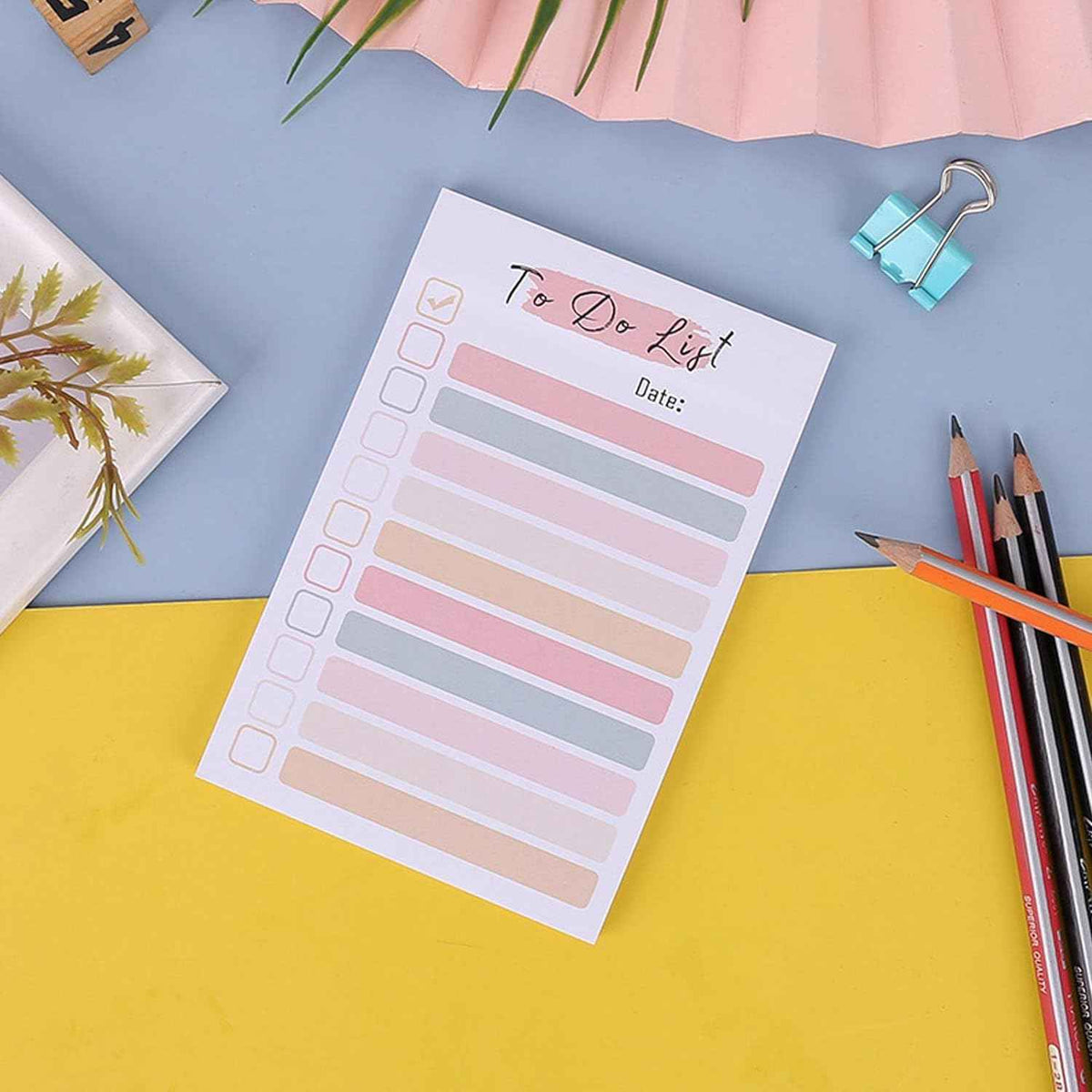 Notes Llist To Do List Memo Sticky Notes 4 Color 50 Sheets/Pad