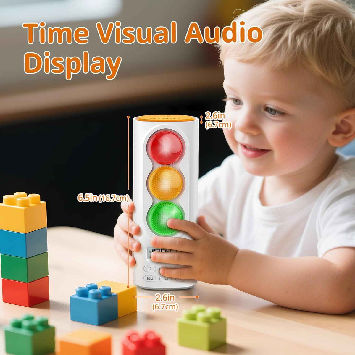 Visual Audio Timer Trafikljus Visuell Ljud Digital Timer för Barn Klassrum