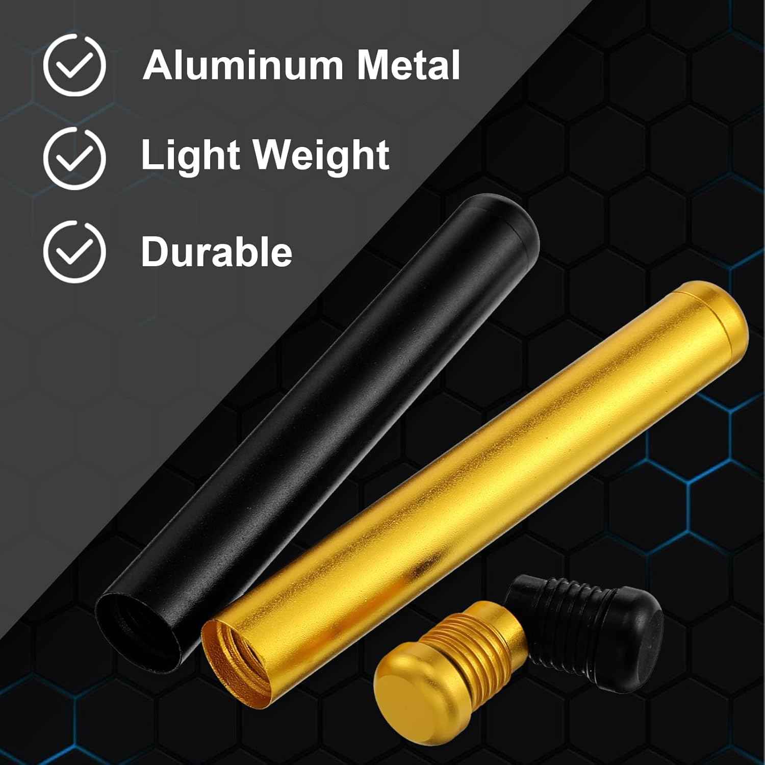Small Metal Aluminum Waterproof Metal Tube Case 5 Color Pack