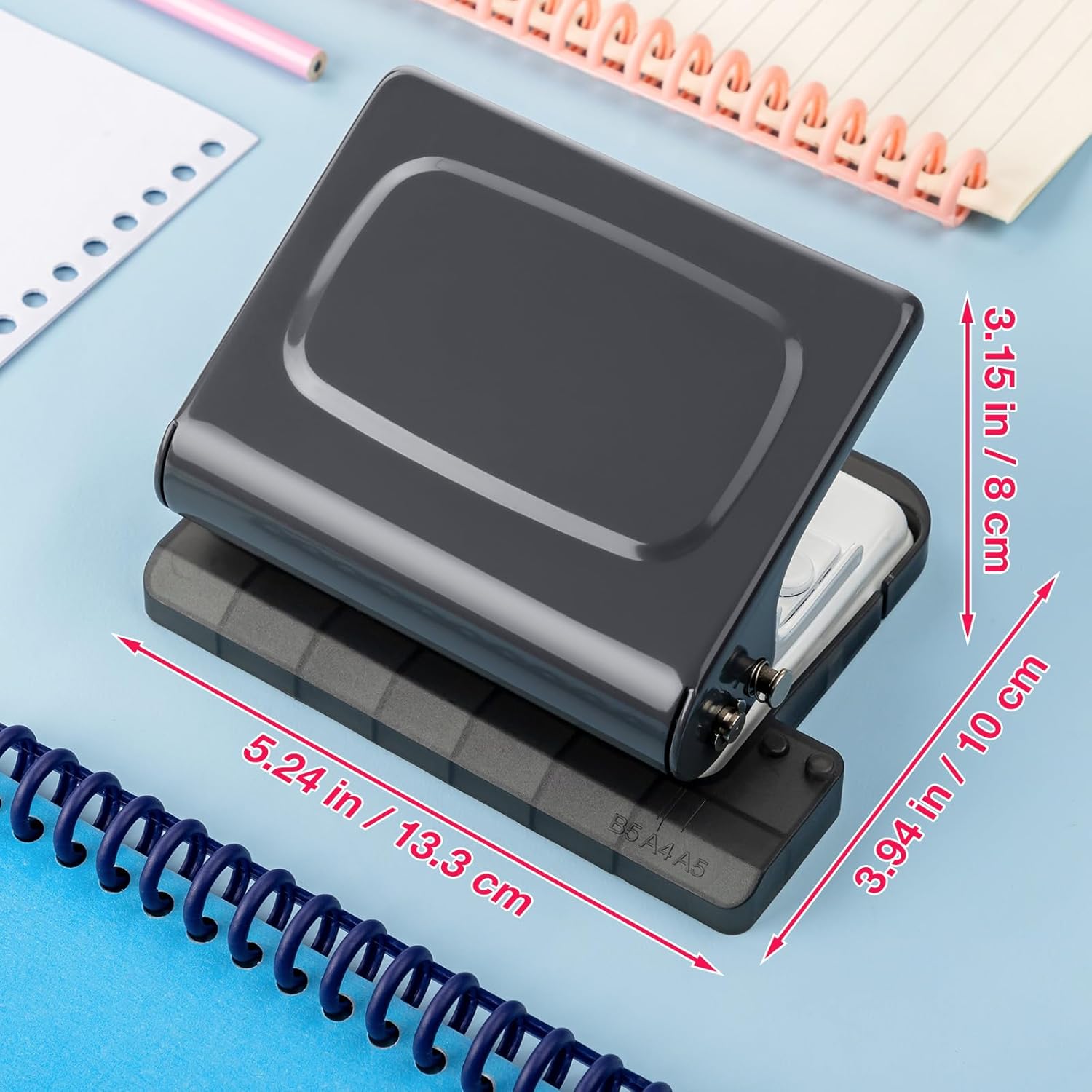 10-Hole Paper Punch Binding Machine for Planner A4/A5/B5 Book
