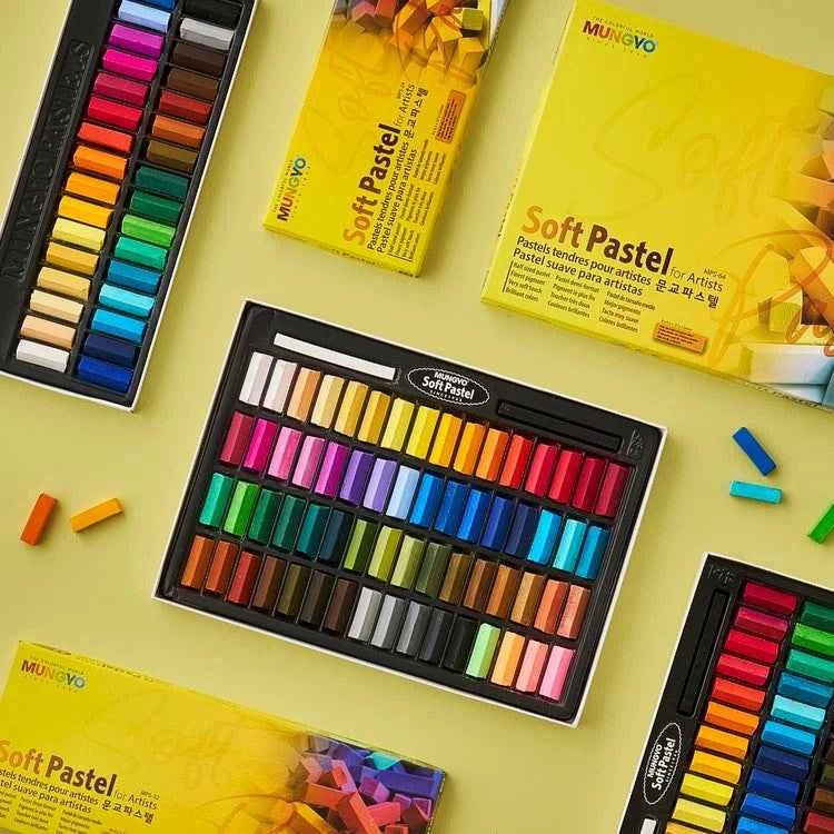 MUNGYO Standard Square Soft Pastels for Artists 24/32/48/64 Colors
