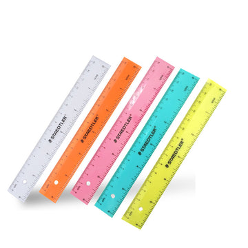 STAEDTLER 562 Transparent Colored Rulers,6 inch,5 Pack