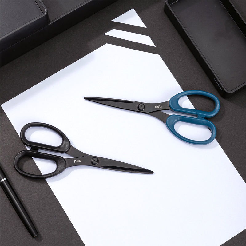 Acsetic Scissors DELI Ergonomic Anti-Adhesive Scissors 175mm 2 Pack