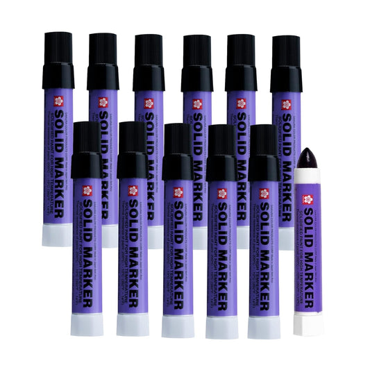SAKURA Solid Marker,Permanent Marker Paint Pens,12 Pack,Black