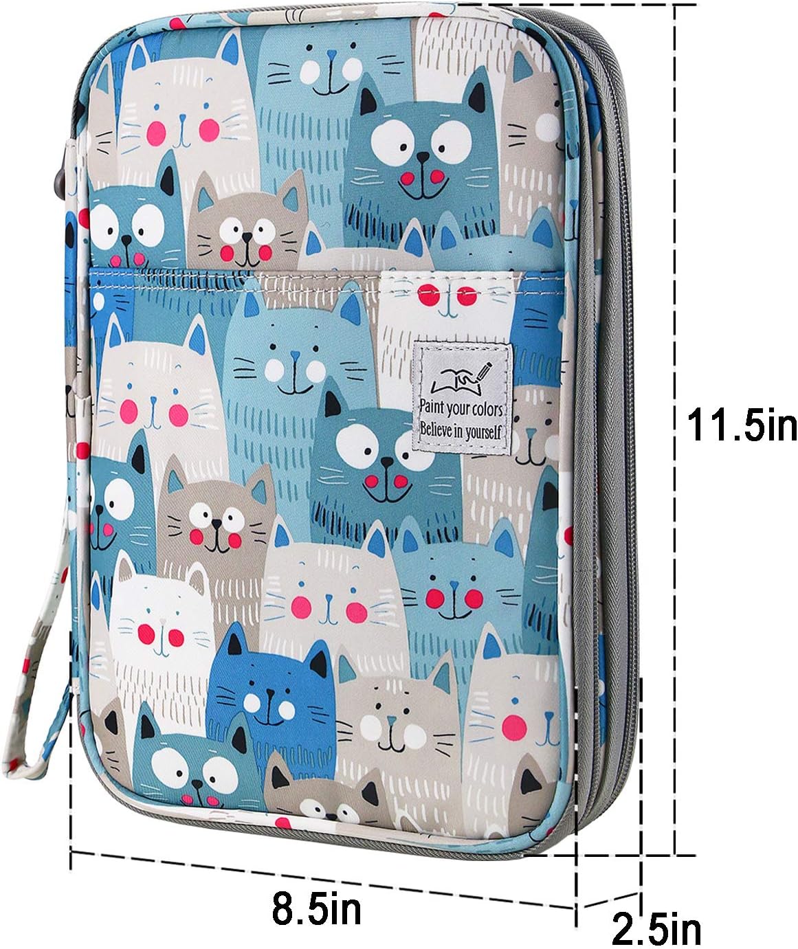 Cat Pattern 192 Slots Colored Pencil Case