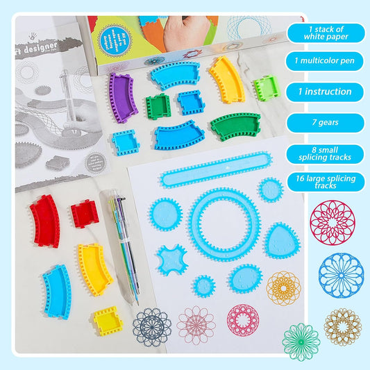 Art Game Drawing Toys Spiral Curve Stencil Set