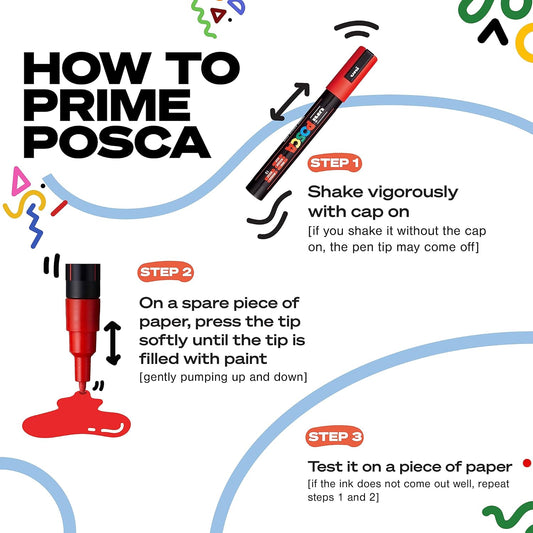 Posca PC-3M Paint Markers Set of 4 Warm Neutral Tones
