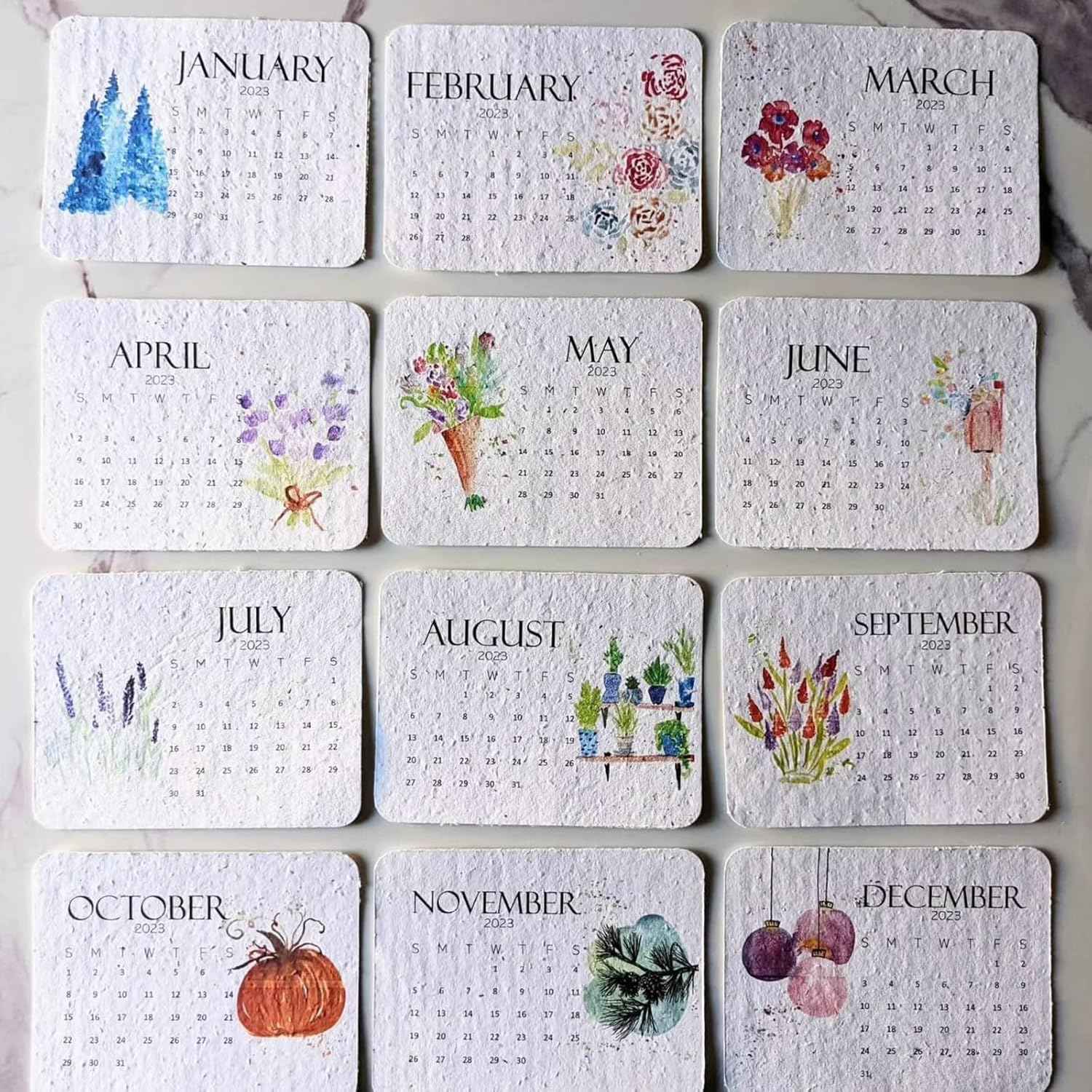 Eco-Friendly Plantable Love Seed Calendar 2026
