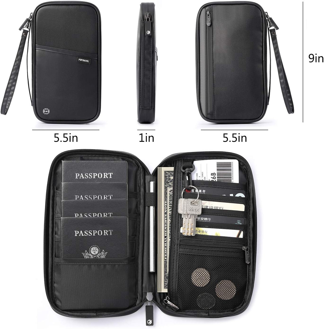 P.Travel RFID Travel Passport Wallet