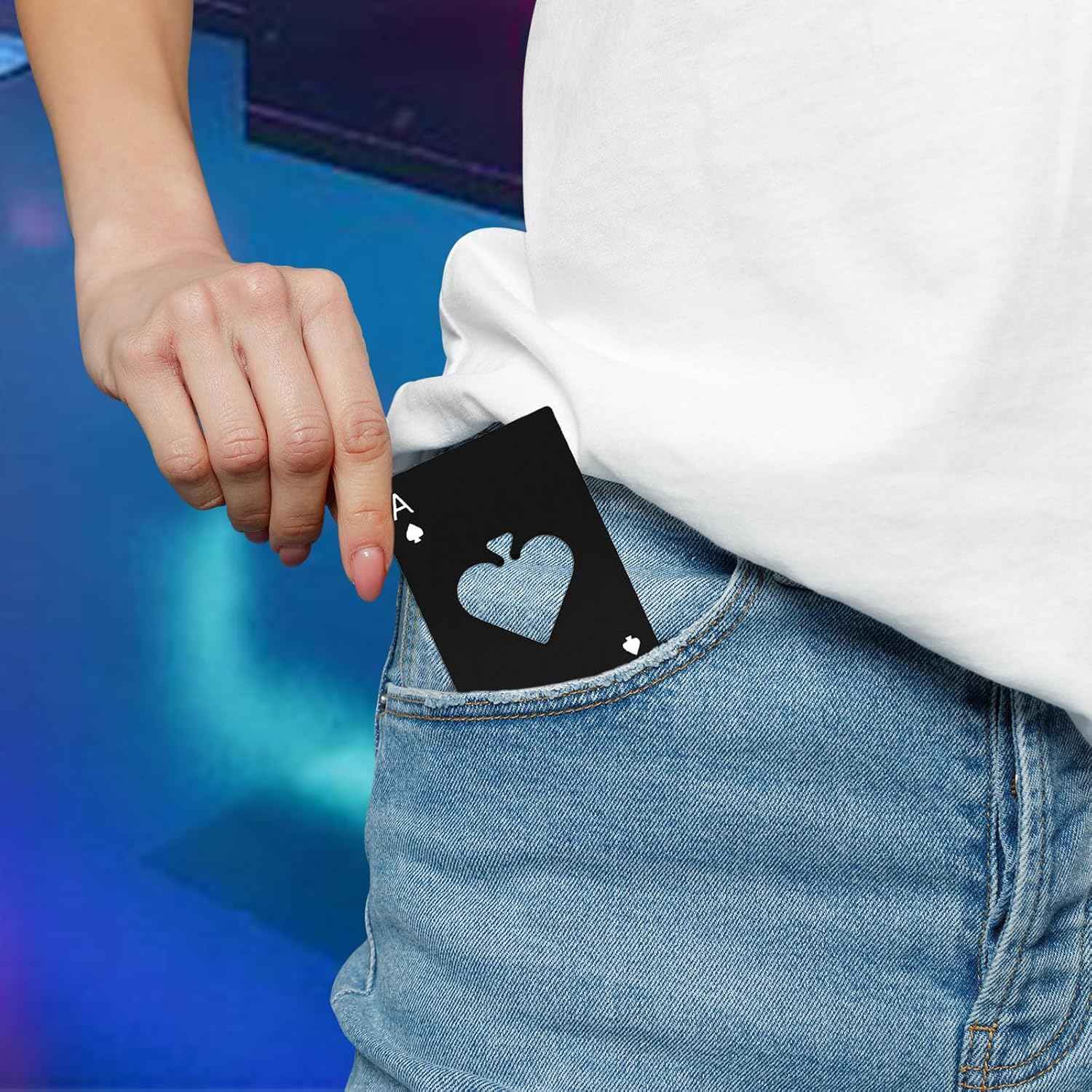 Portable Stainless Steel Bottle Opener Credit Card Size 4 Pack