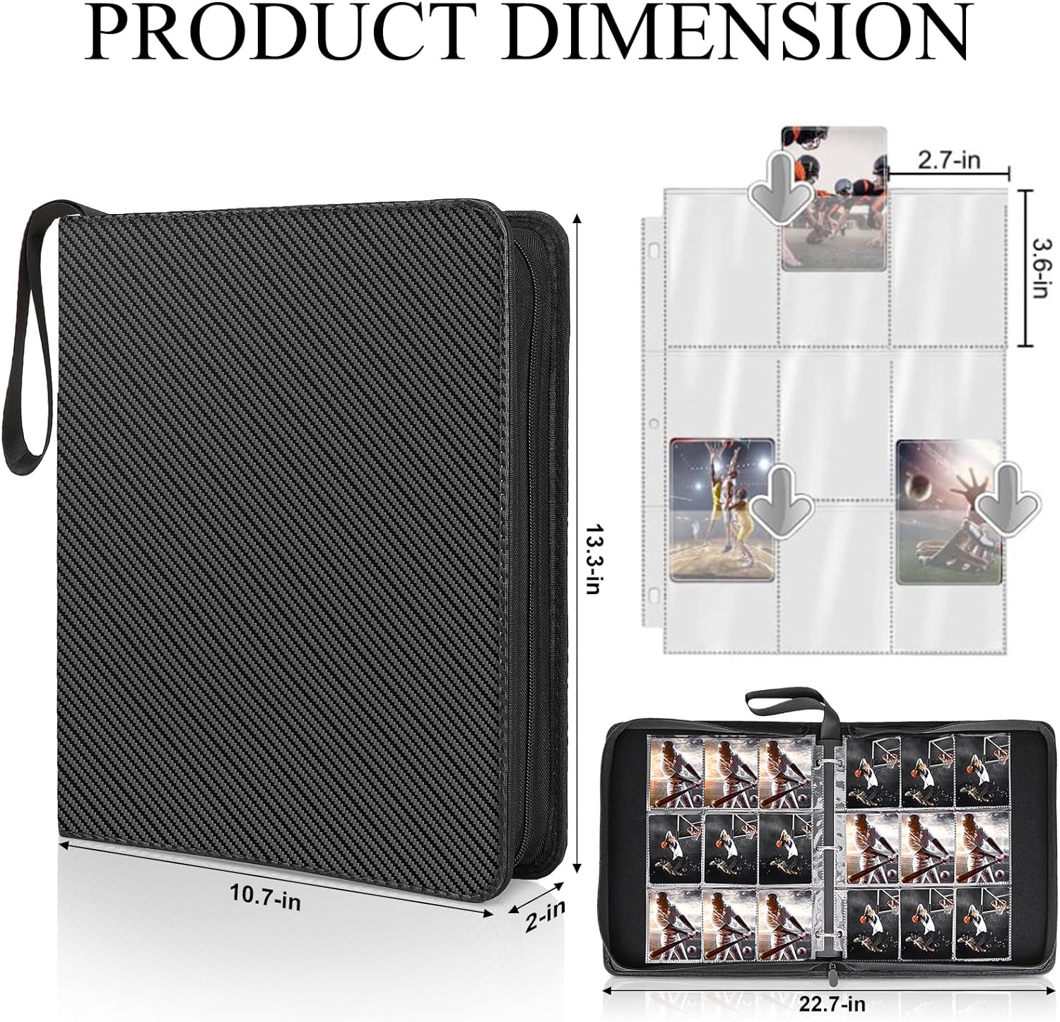 720 Pockets Trading Card Binder with Sleeves 720 Pockets Trading Card Binder with Sleeves