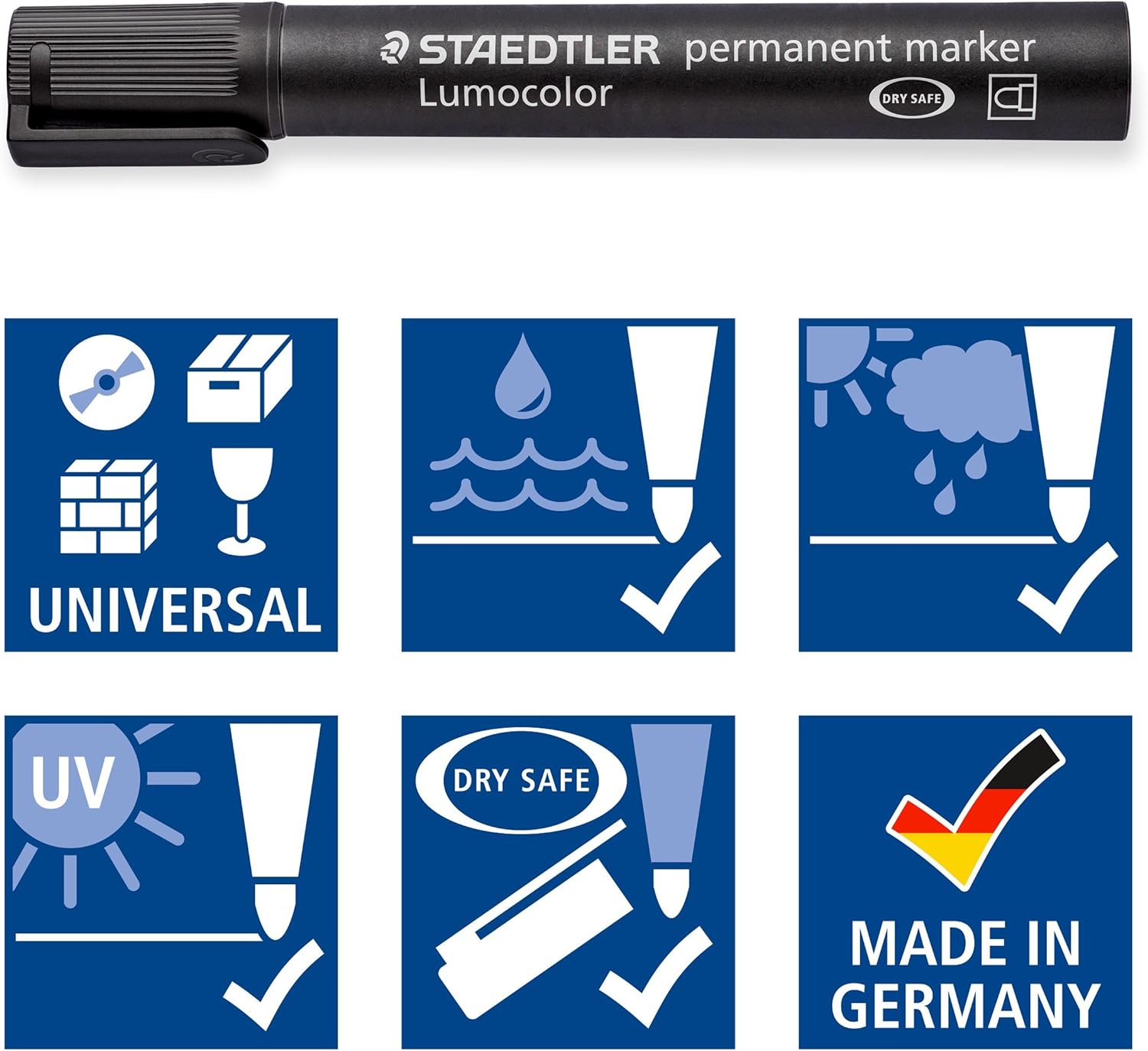 STAEDTLER 352 Lumocolor Permanent Marker Pen,2mm,4 Pack
