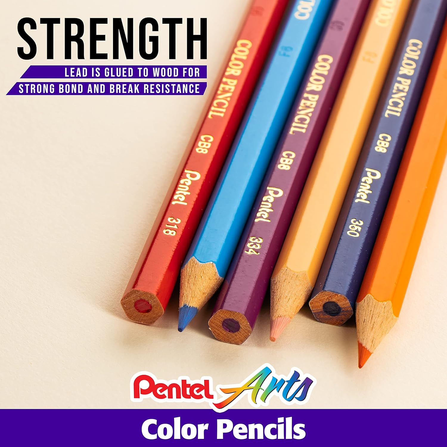 Pentel Arts Colored Pencils,12/24 Assorted Colors