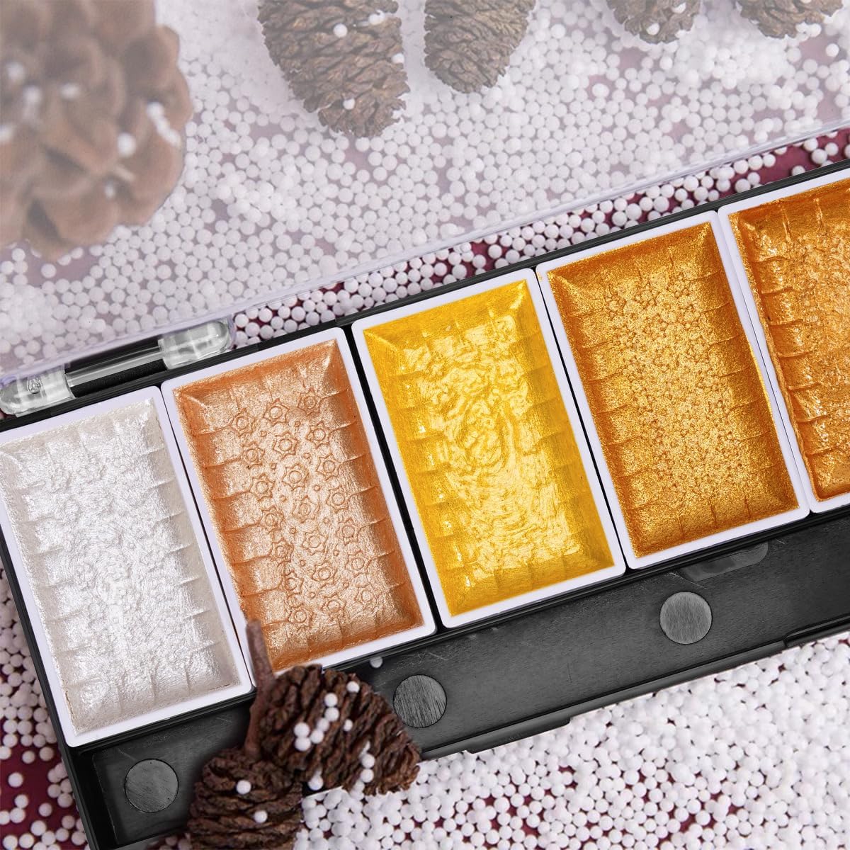 Superior Metallic Waterolor Paints,8 Shimmery Gold Colors