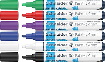 Schneider Paint-It 320 akrylmærkesæt 4mm 6 farvepakke