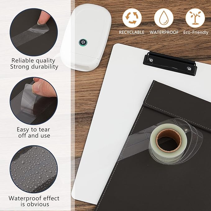 500pcs Clear Waterproof Protector Labels 55 x 15mm