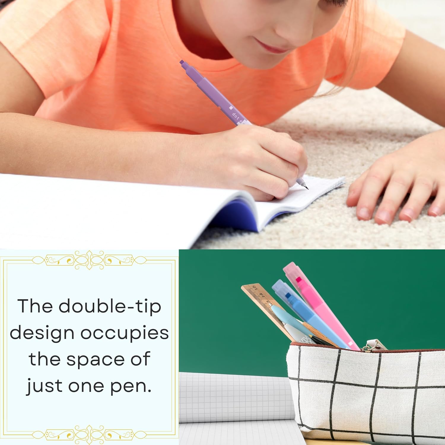 SUN-STAR Dot é Pen Square Dot and Fine- Point Marker Pen