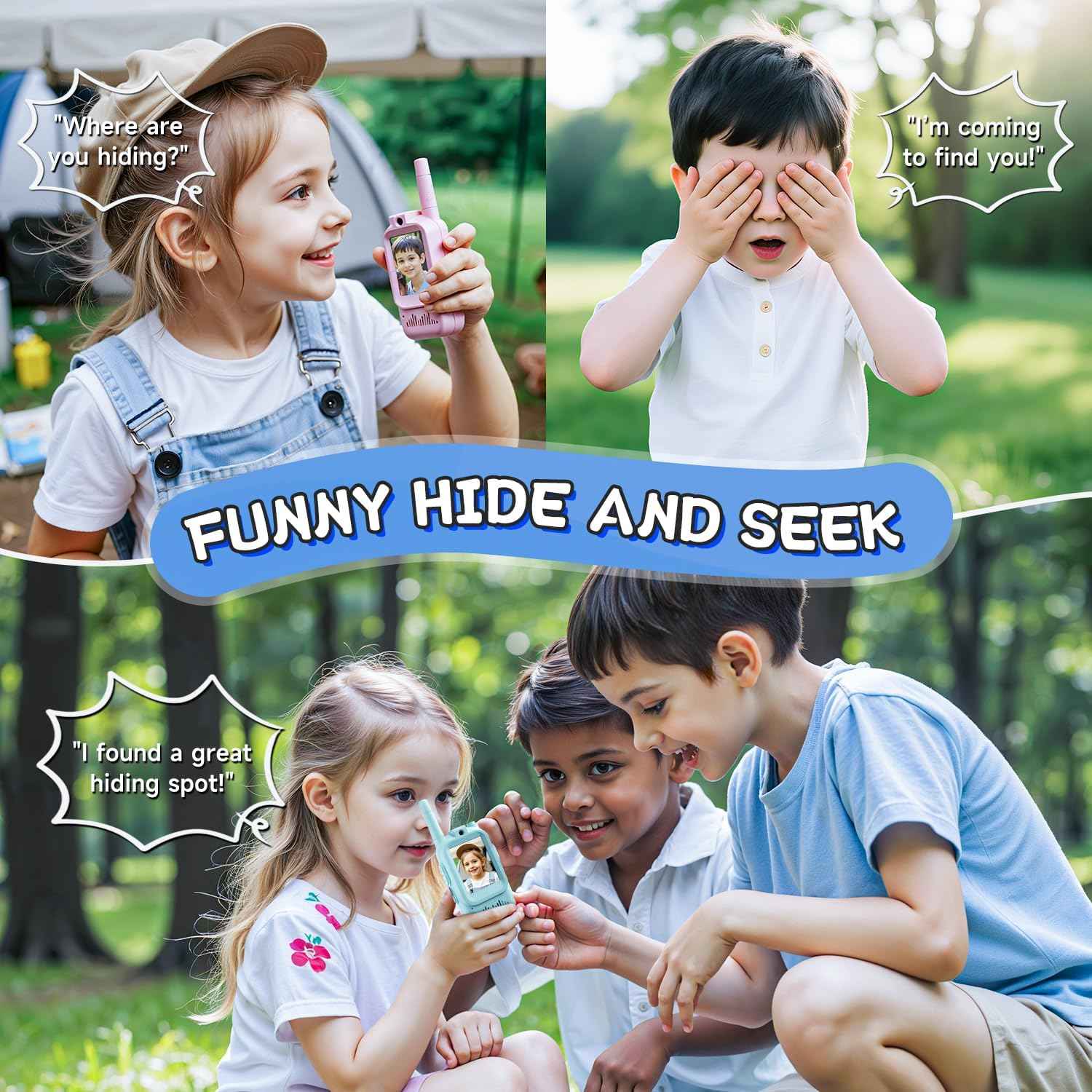 Video Walkie Talkies for Kids, Handheld 2 Pack