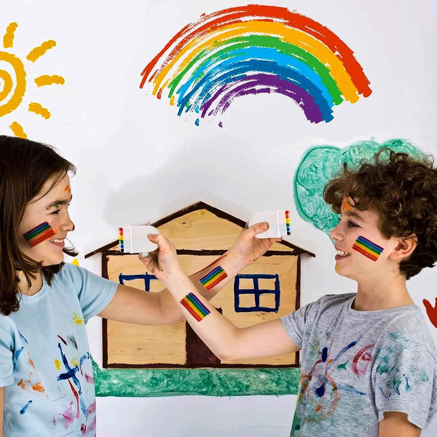 6Pcs Pride Rainbow Face Body Paint Kit Crayon